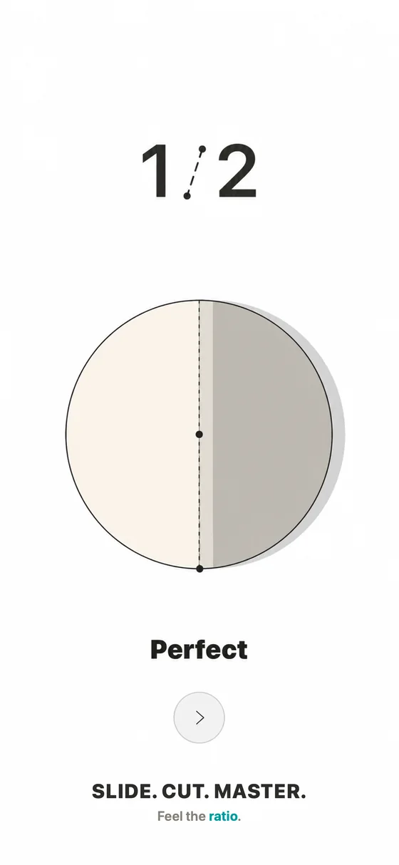 Tenzen circle cut at a one half ratio with a Perfect result
